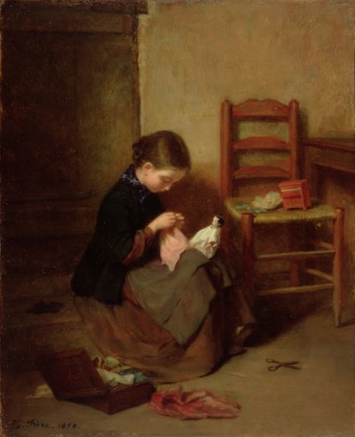 La petite couturière, 1858 - Pierre Edouard Frere